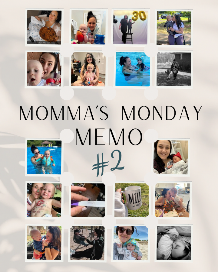 Mommas Monday memo #2 photo collage of mom and son